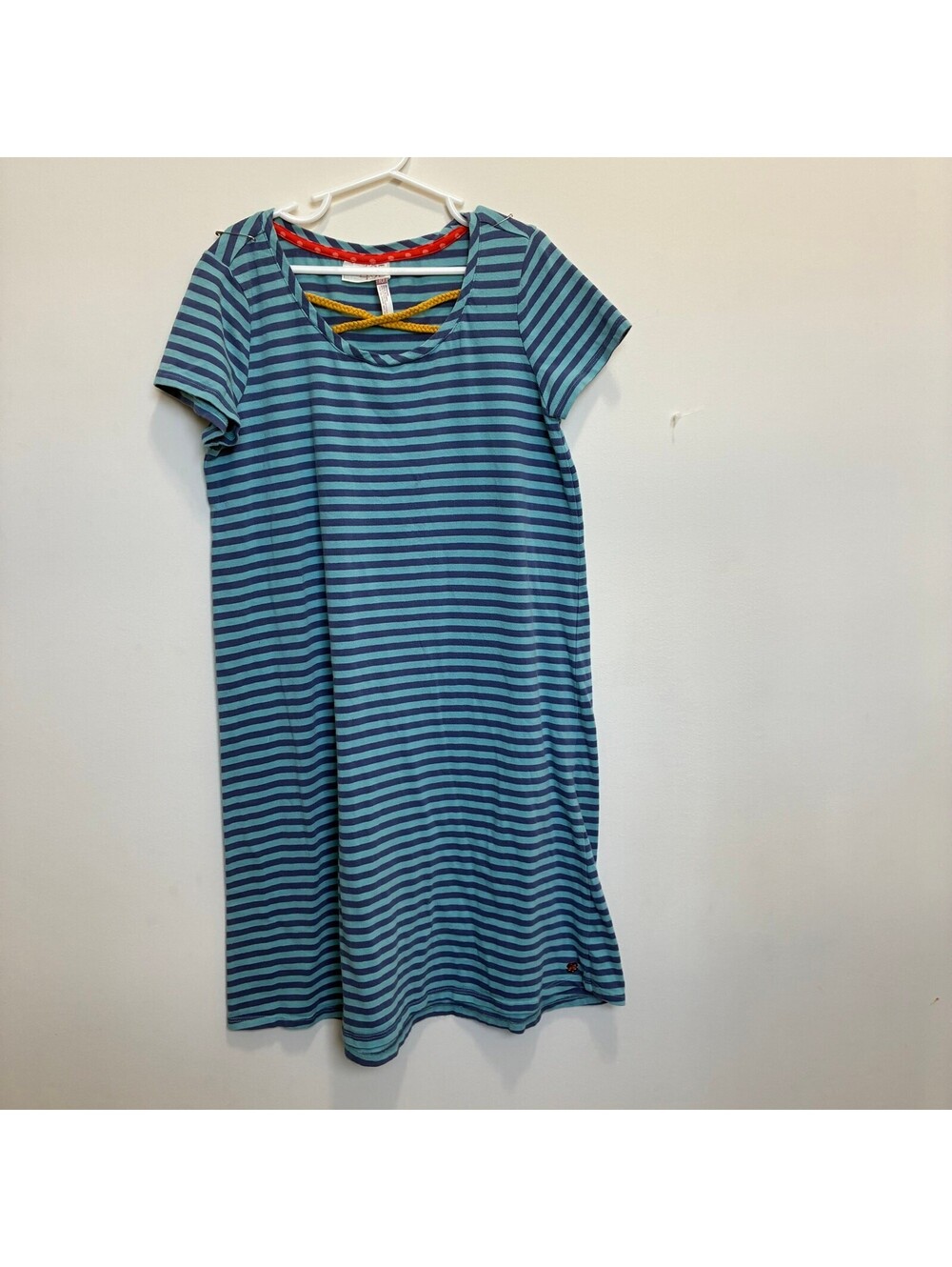 Matilda Jane Striped Knit Dress Size 10 Aqua Navy Play Dress